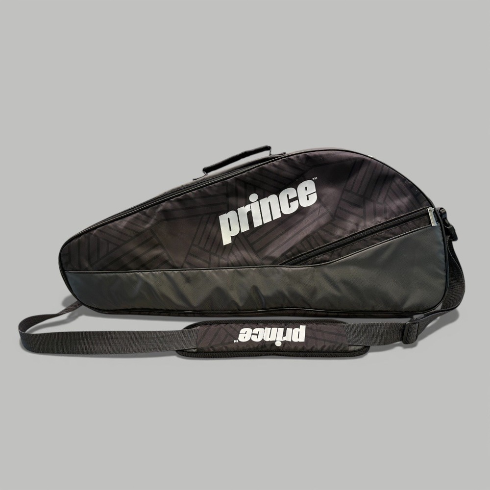 Prince Black and‎ Gray 3 Pack Tennis Racquet Bag Adjustable Strap Carrying Bag